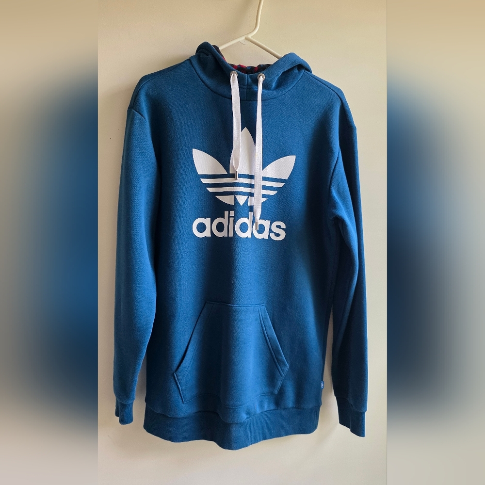 Adidas Blue Sweatshirt Classic Pullover Hoodie